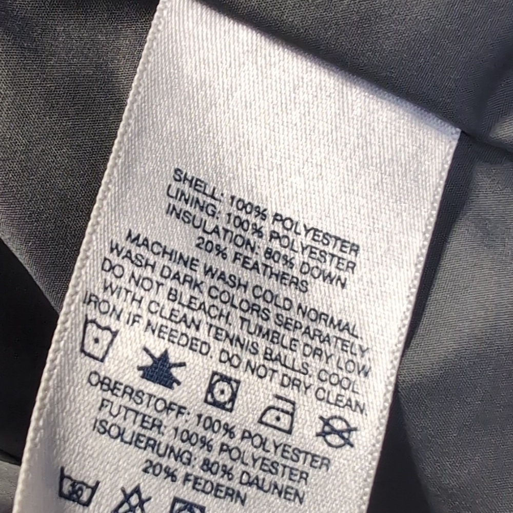 Lands End Goose Down Vest Dusk Black Size Medium - Picture 6 of 10